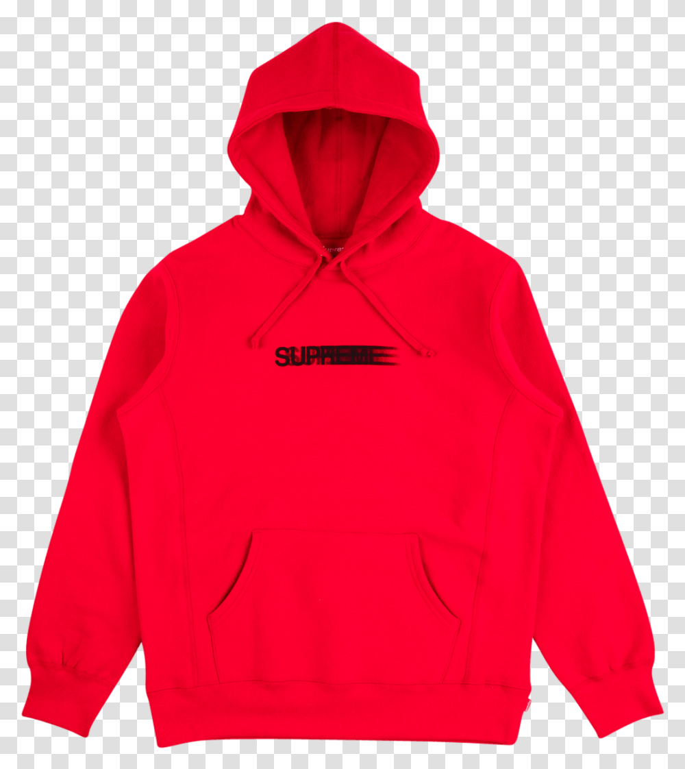 Supreme Motion Logo Hoodie Red, Apparel, Sweatshirt, Sweater Transparent Png