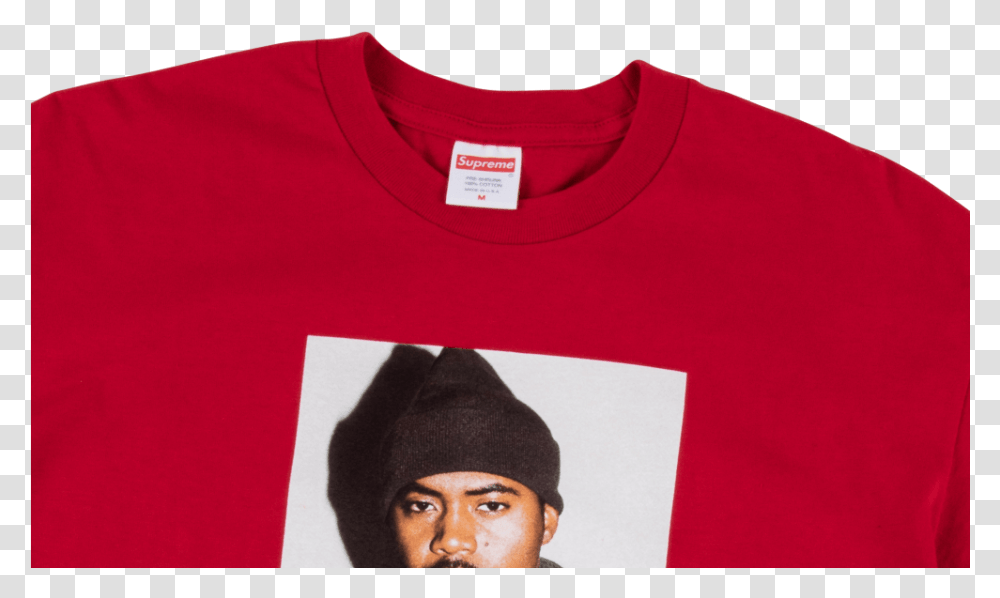 Supreme Nasty Nas Tee Sweater, Apparel, Person, Human Transparent Png