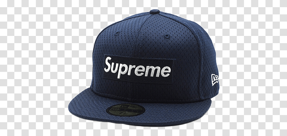Supreme New Era Mesh Box Logo Cap Navy Hat, Clothing, Apparel, Baseball Cap Transparent Png