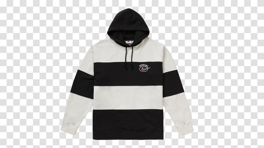 Supreme Nike Stripe Hoodie, Apparel, Sweatshirt, Sweater Transparent Png