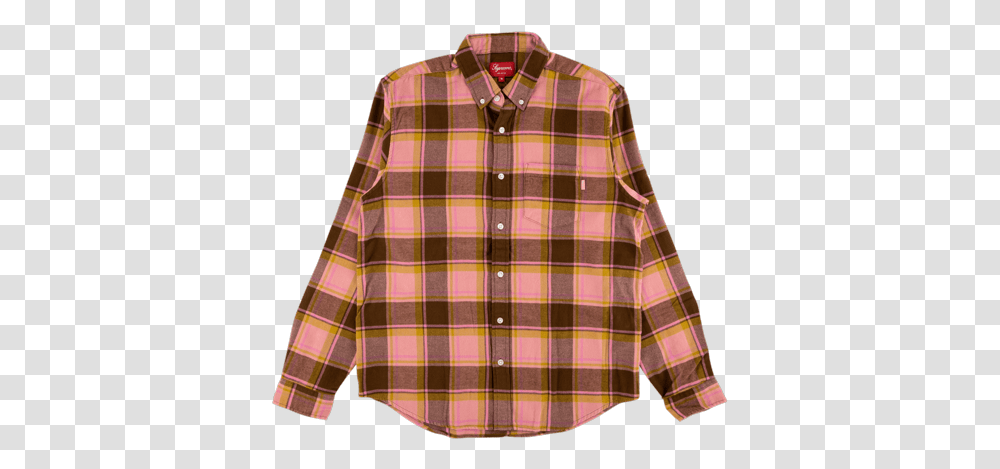 Supreme Plaid Flannel Shirt Ss Shirt, Apparel, Dress Shirt, Blouse Transparent Png