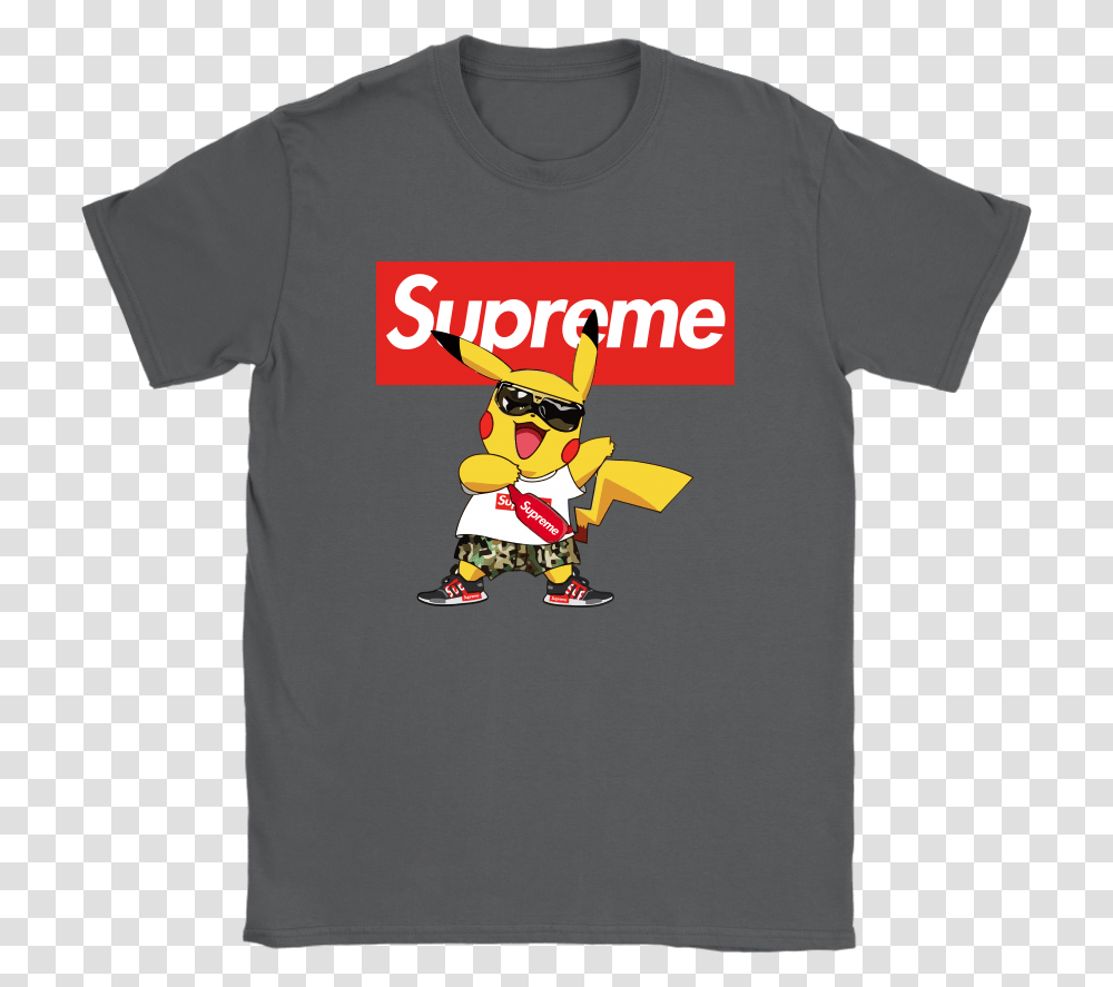 Supreme Pokemon Singing Pikachu Shirts Supreme X Nike Shirt, Apparel, T-Shirt, Person Transparent Png