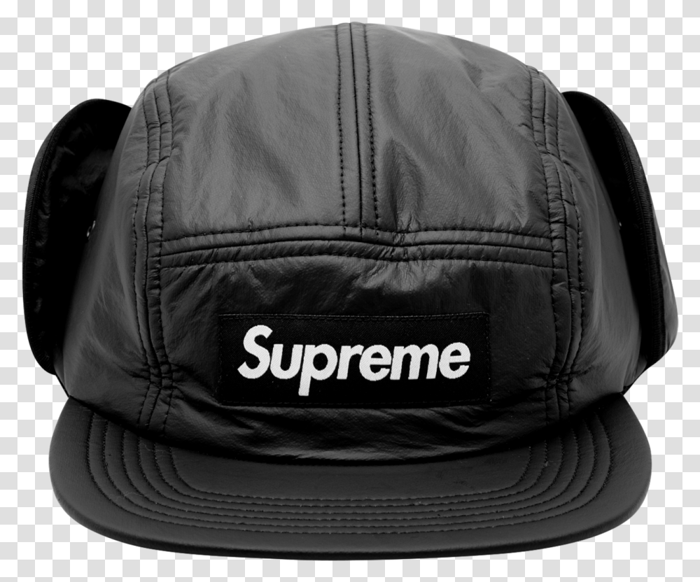 Supreme Primaloft Earflap Camp Cap Fw Supreme, Apparel, Baseball Cap, Hat Transparent Png