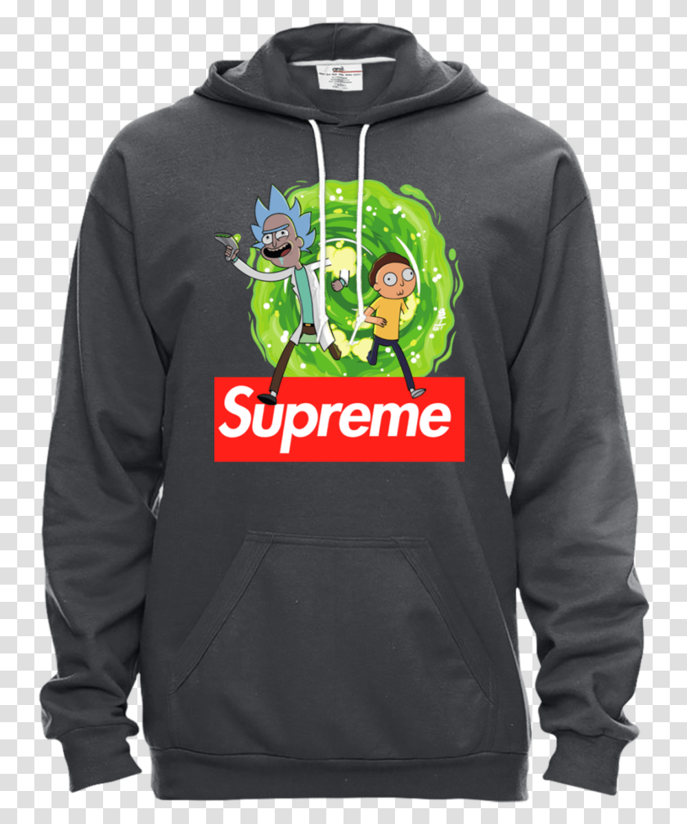 Supreme Rick And Morty Hoodie, Apparel, Sweatshirt, Sweater Transparent Png