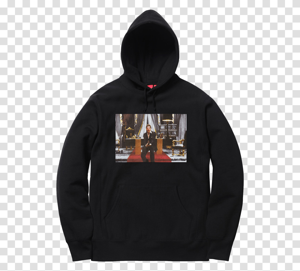 Supreme Scarface Friend Hoodie, Apparel, Person, Human Transparent Png