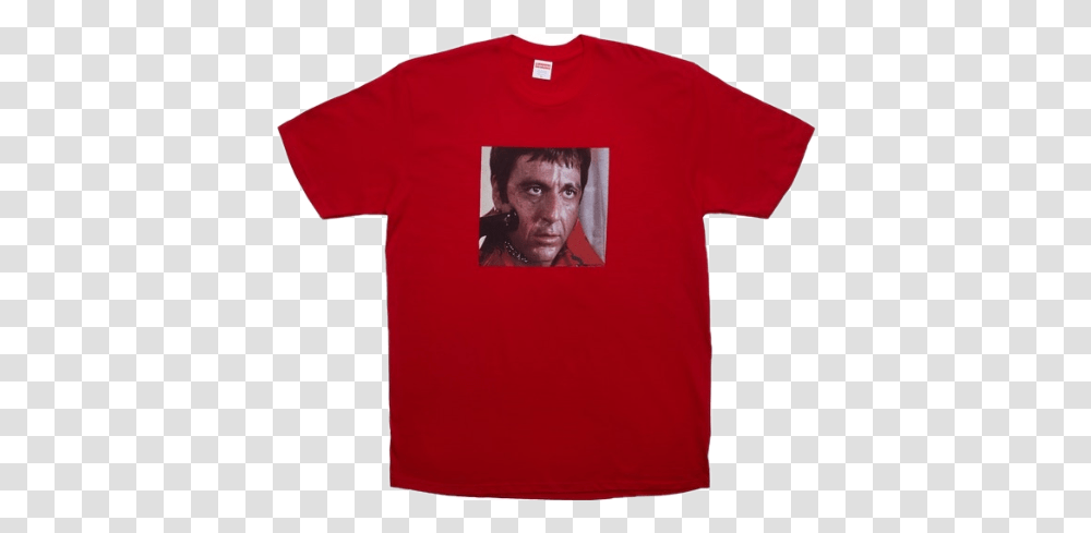 Supreme Scarface Shower Tee, Apparel, Person, Human Transparent Png