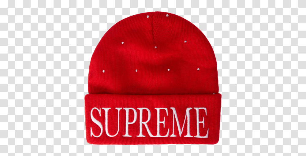 Supreme Studded Beanie Red, Apparel, Baseball Cap, Hat Transparent Png