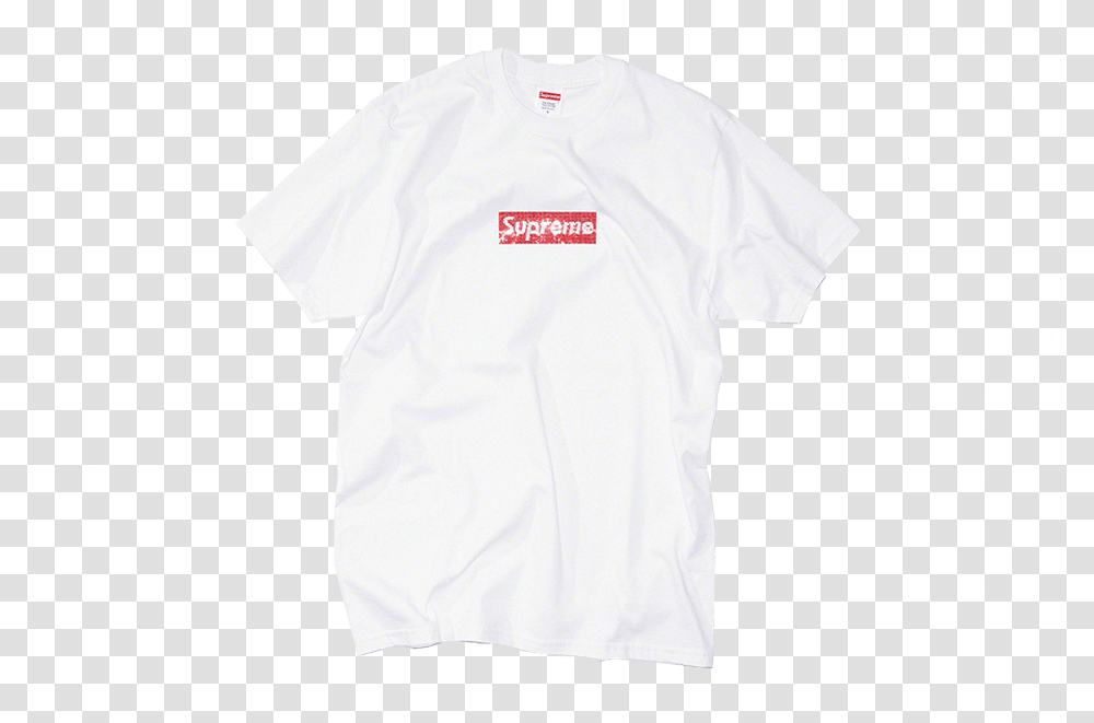 Supreme Swarovski Box Logo Tee White Polo Shirt, Clothing, Apparel, T-Shirt, Undershirt Transparent Png