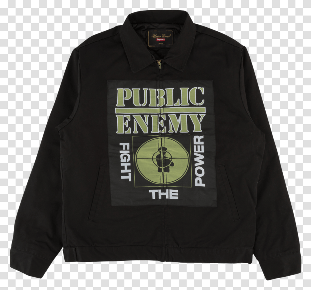 Supreme Udc Public Enemy Work Jacket Ss Long Sleeved T Shirt, Apparel, Sweatshirt, Sweater Transparent Png
