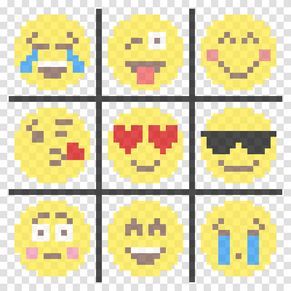 Suprised Emoji Emojis Perler Bead Patterns Emoji, Pac Man, Rug Transparent Png