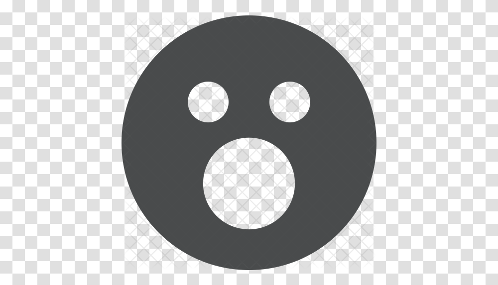 Suprised Face Icon Of Glyph Style Circle, Speaker, Electronics, Audio Speaker Transparent Png