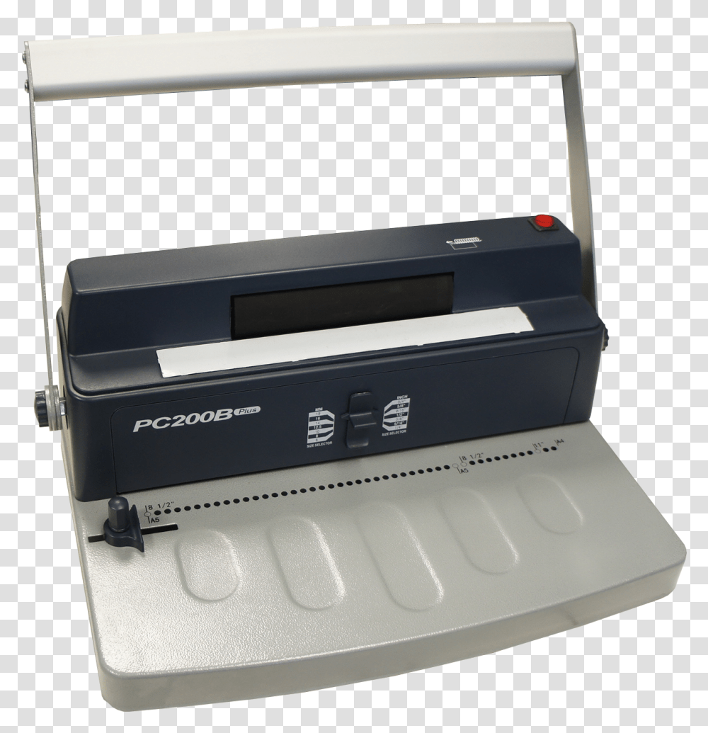Supu Pc2000b Plus Spiral O Ring Coil Binding Machine Machine, Electronics, Box, Tape Player, Printer Transparent Png