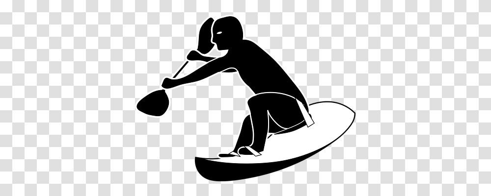 Surf Sport, Kneeling, Stencil, Silhouette Transparent Png