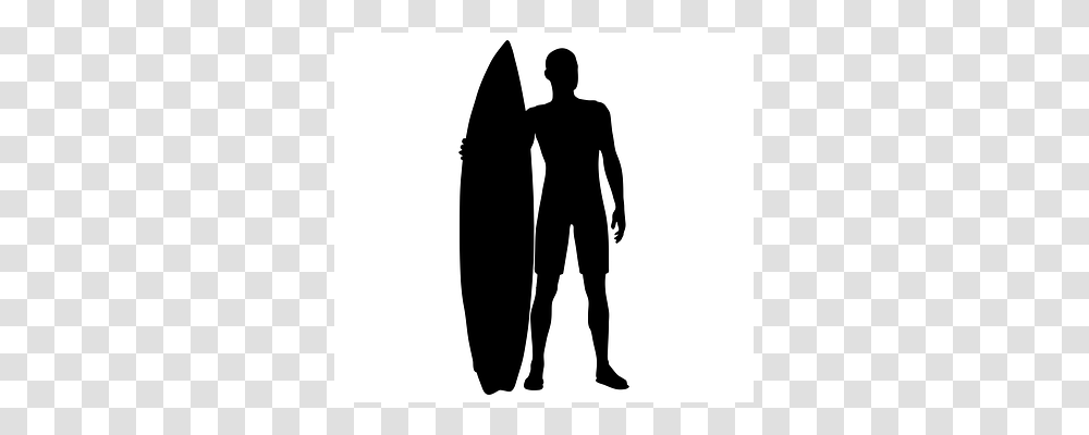 Surf Silhouette, Person, Human, Stencil Transparent Png