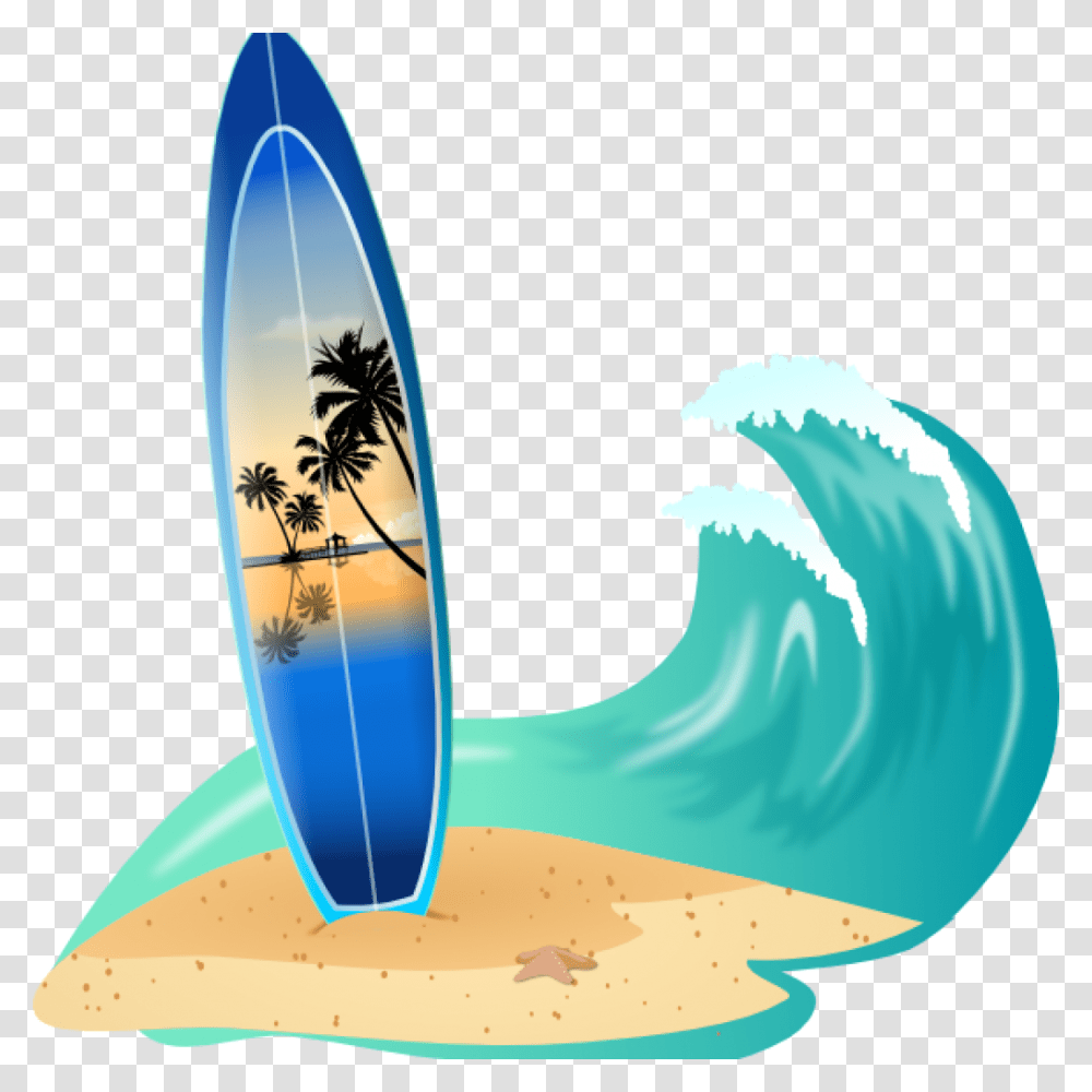 Surf Board Clip Art Surfboard And Wave Clip Art, Sea, Outdoors, Water, Nature Transparent Png