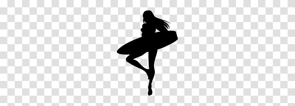 Surf With Me Surfing Sticker, Person, Human, Dance, Silhouette Transparent Png