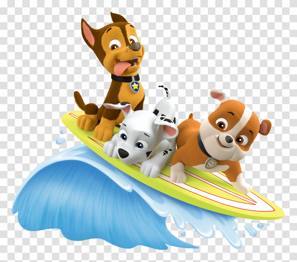 Surf With Rubble Marshall Paw Patrol Clipart, Watercraft, Vehicle, Transportation, Vessel Transparent Png