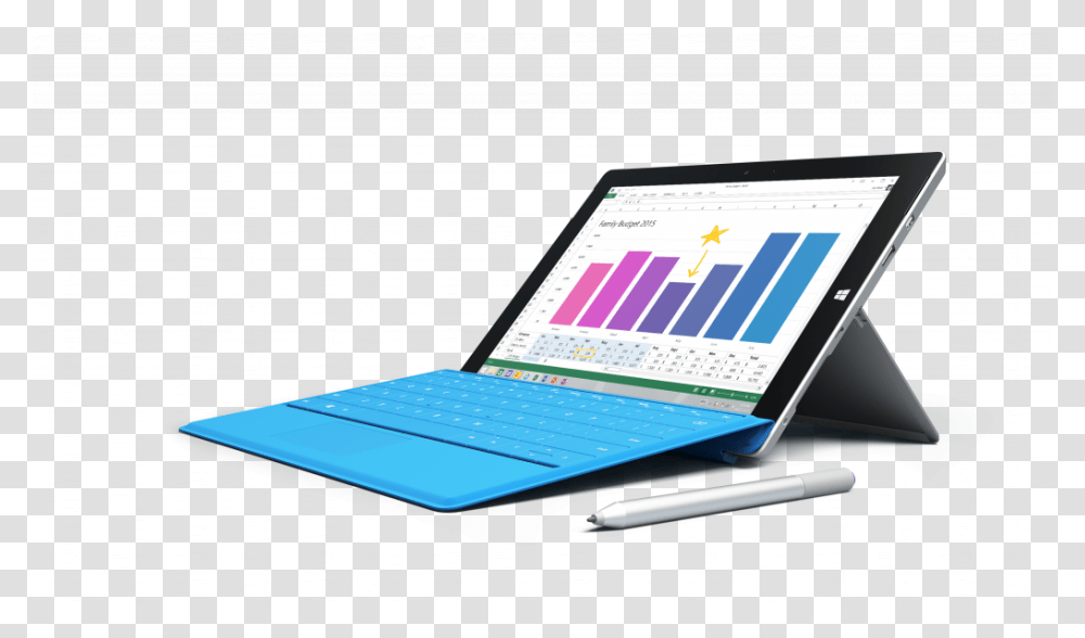 Surface 3 4g Lte Bright Blue Surface 3 4g Lte, Laptop, Pc, Computer, Electronics Transparent Png
