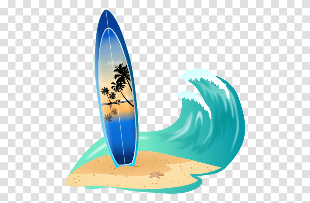 Surfboard And Wave Clip Art, Sea, Outdoors, Water, Nature Transparent Png