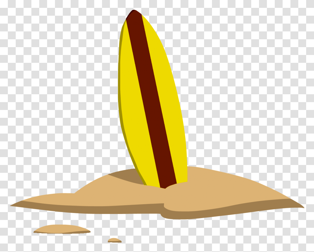Surfboard In Sand Clipart Download Surfboard In Sand Vector, Outdoors, Nature, Water, Sea Transparent Png