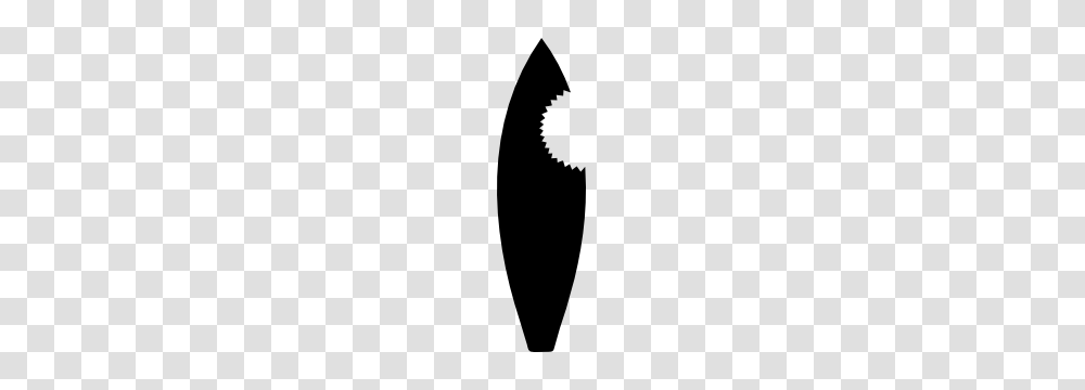 Surfboard With Shark Bite Sticker, Arrow, Arrowhead, Silhouette Transparent Png