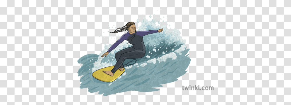 Surfer 2 Illustration Illustration, Sea, Outdoors, Water, Nature Transparent Png