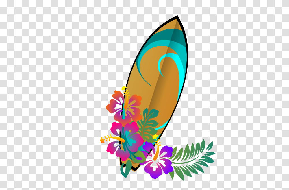 Surfer Clipart Hawaii, Floral Design, Pattern, Sea Transparent Png