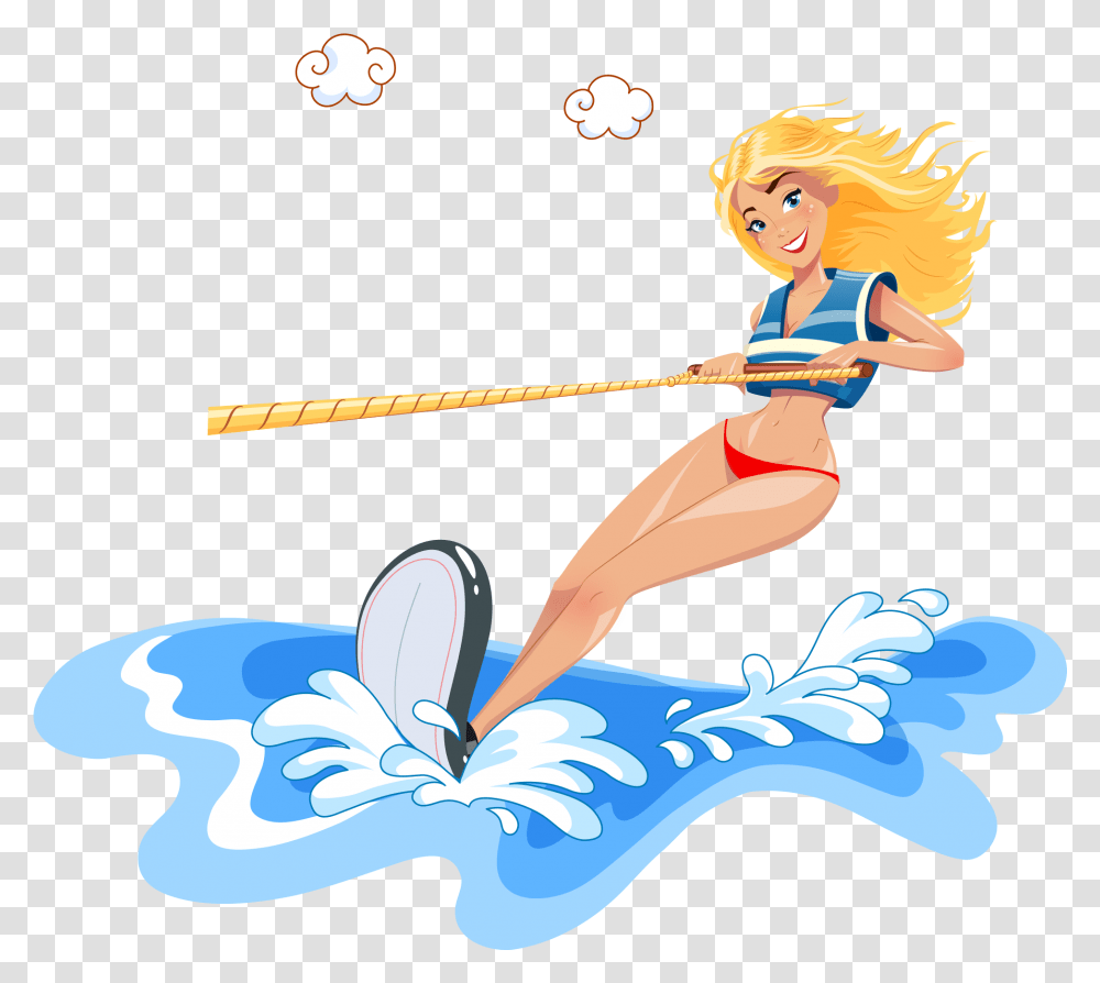 Surfer Girl Clipart, Person, Weapon, Outdoors Transparent Png