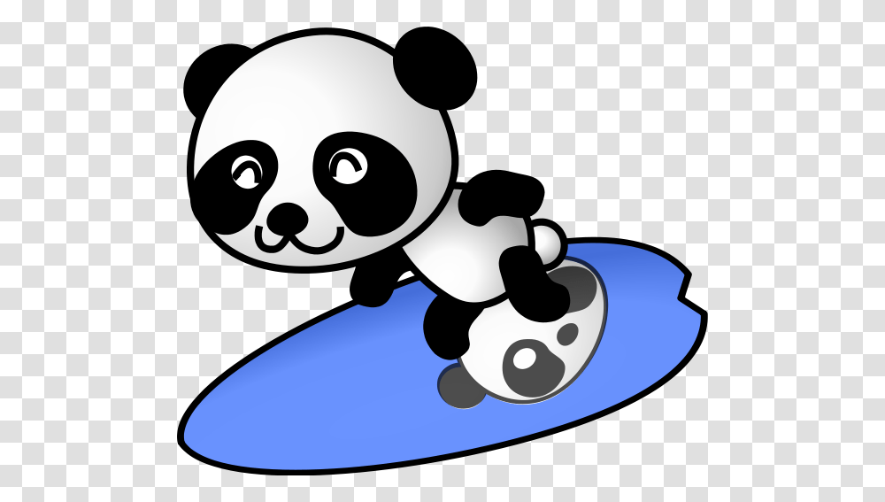 Surfer Panda Clip Arts For Web, Label, Outdoors, Stencil Transparent Png