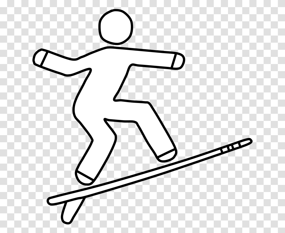Surfer Surf Board Black And White, Axe, Tool, Pedestrian Transparent Png
