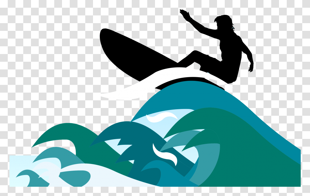 Surfing Clipart Wave, Green, Recycling Symbol, Logo Transparent Png