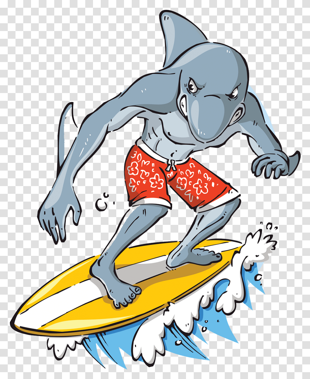 Surfing Sport Cartoon Sea Extreme Free Hd Image Clipart, Book, Horse, Mammal, Animal Transparent Png