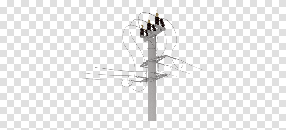 Surge Arrester Medium Voltage Vertical, Utility Pole, Bow, Cable Transparent Png