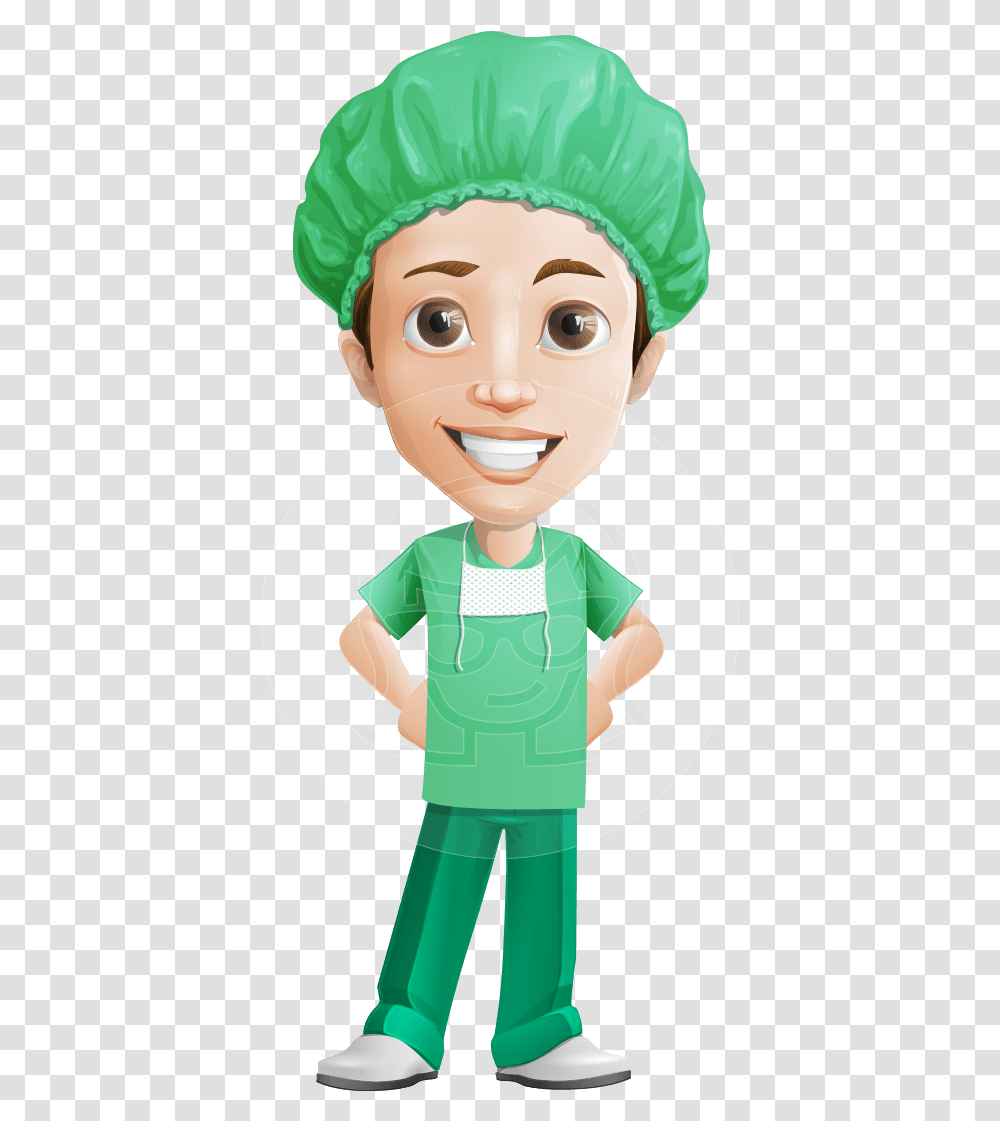 Surgeon Cartoon Vector Character Aka Dr Surgeon Cartoon, Person, Human, Doctor, Chef Transparent Png