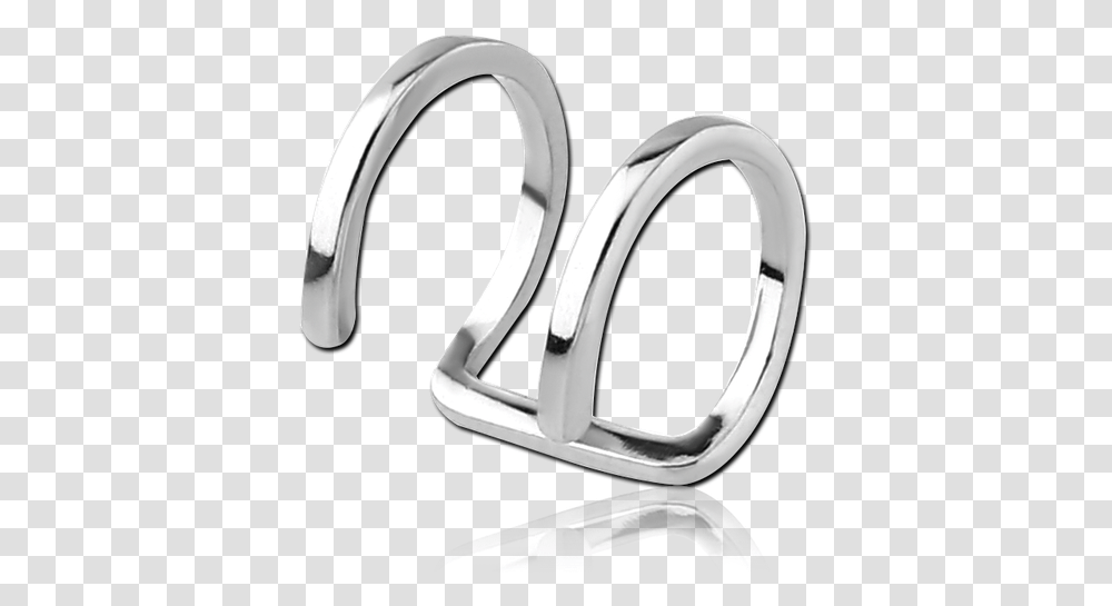 Surgical Steel Grade 316l Lip Cuff Two Lines Shining Earrings, Sink Faucet, Alphabet, Text, Jewelry Transparent Png