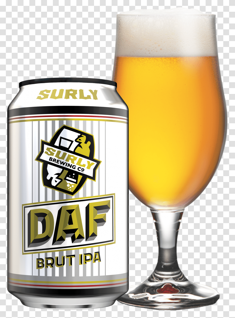 Surly Daf Brut Ipa Surly Brewing, Glass, Beer, Alcohol, Beverage Transparent Png