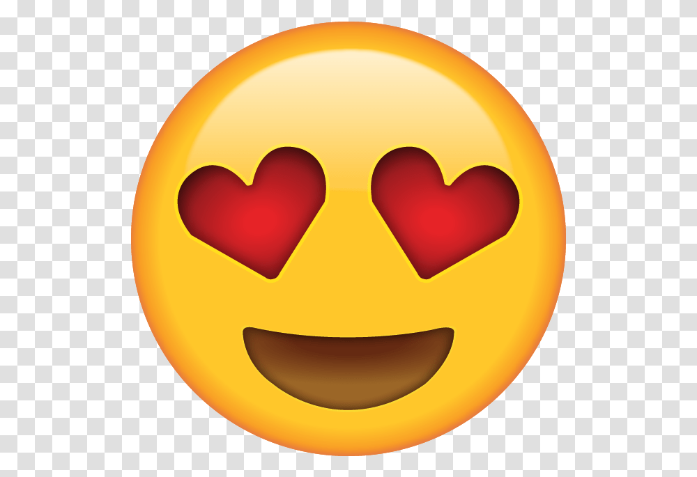 Surprise Emoji Picture Heart Eyes Emoji, Pac Man, Label, Text Transparent Png