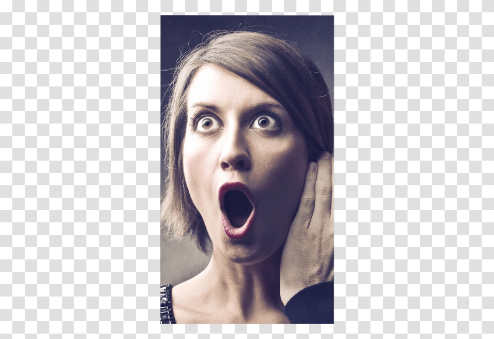 Surprise Girl Openmouth Mouth What Freetoedit Gossip, Face, Person, Head, Female Transparent Png