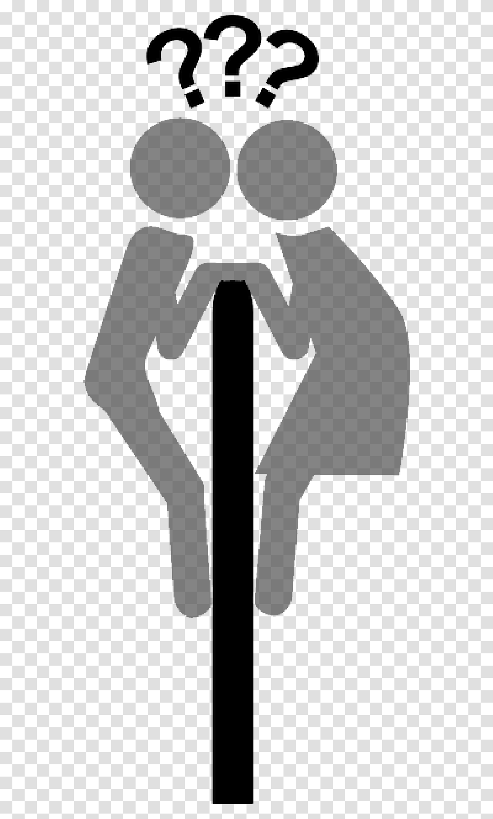 Surprise Man Woman Sign Icon Symbol Boy Lady Icon, Stencil, Silhouette, Hand Transparent Png