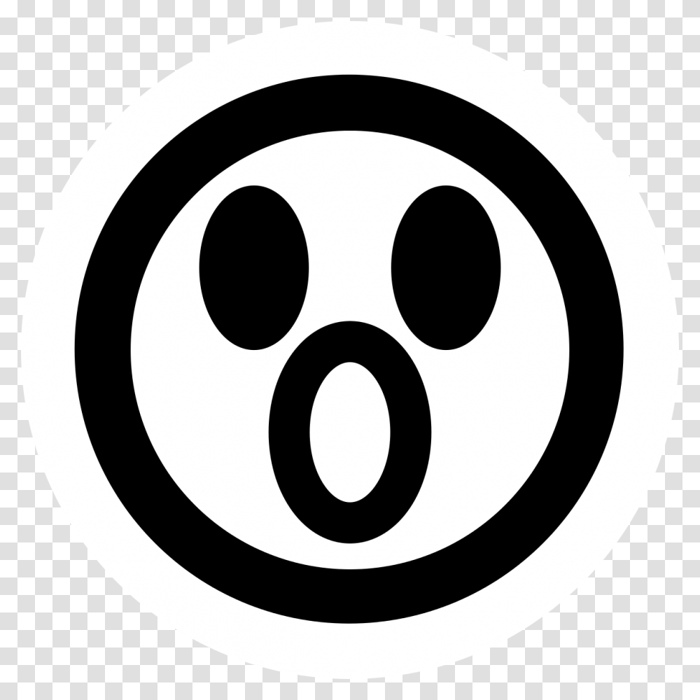 Surprised Black And White, Stencil, Logo, Trademark Transparent Png