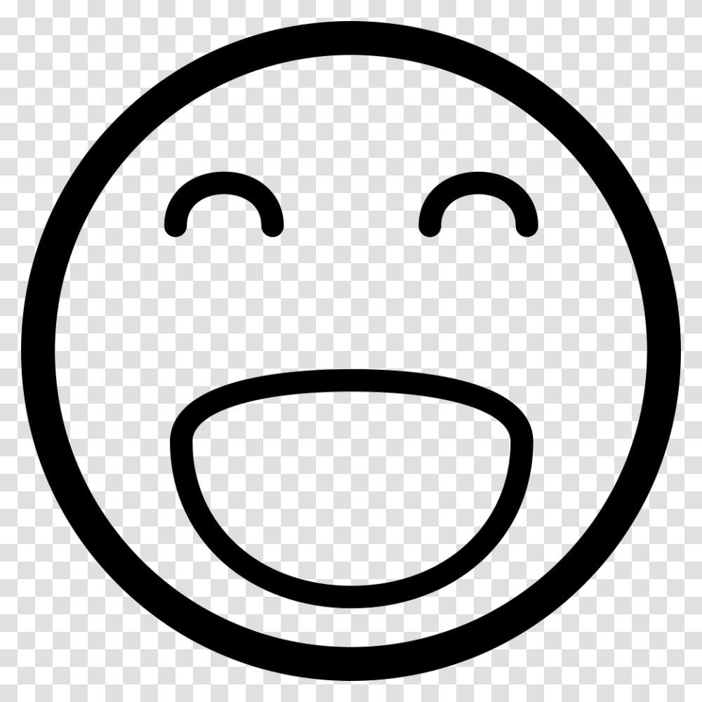 Surprised Emoji Clipart Black And White Download Happiness Icon, Label, Stencil Transparent Png