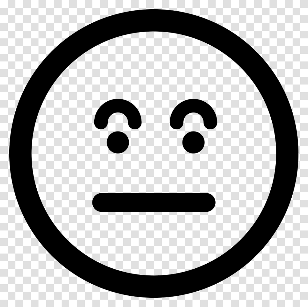 Surprised Emoticon Square Face Comments Confused Smiley Face Icon, Stencil, Logo, Trademark Transparent Png