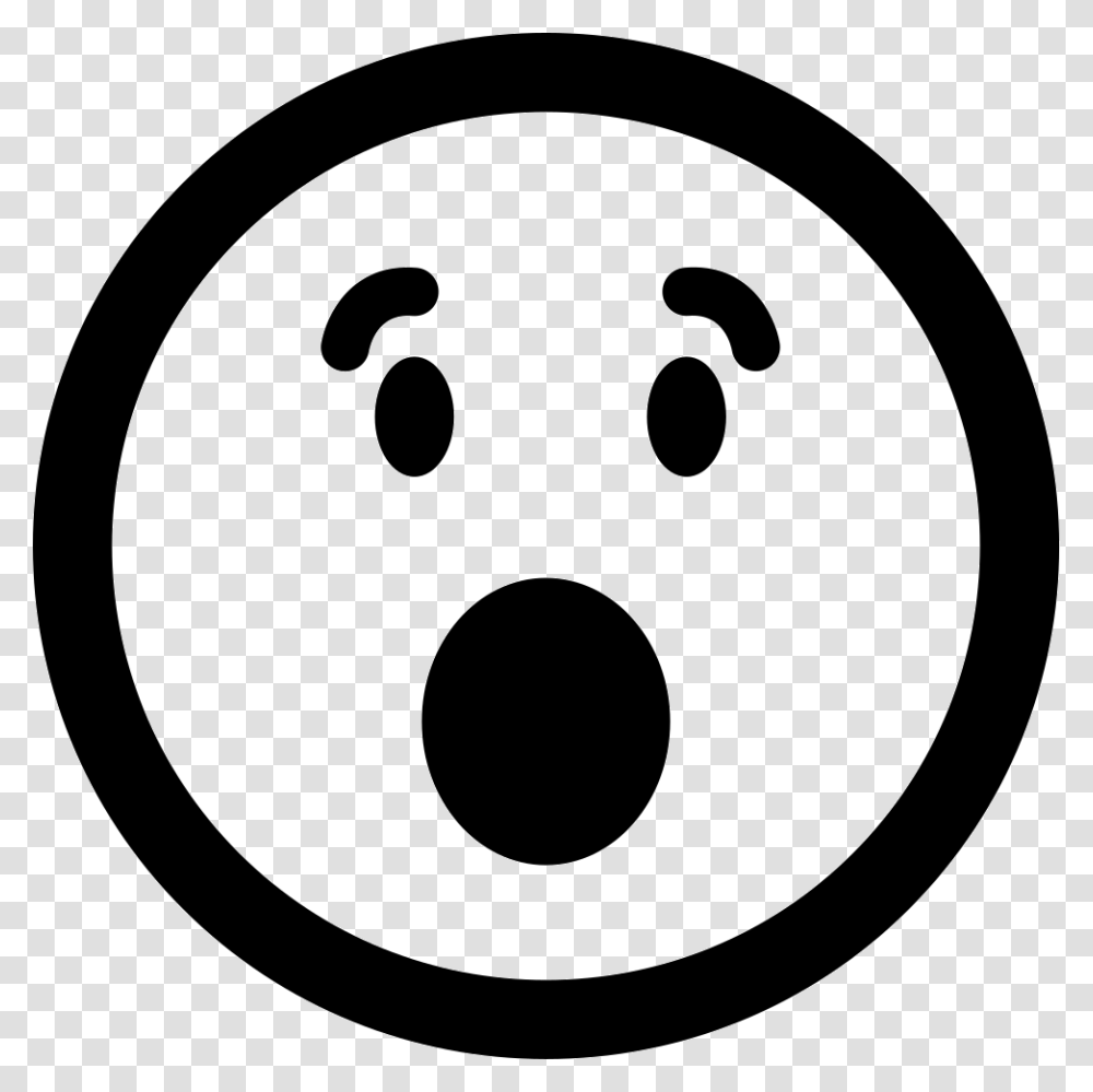 Surprised Emoticon Square Face With Open Eyes And Mouth Surprised Icon, Stencil, Bowling, Disk Transparent Png