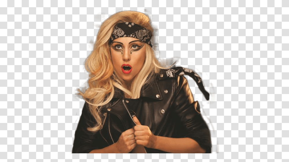 Surprised Lady Gaga Lady Gaga Judas, Jacket, Coat, Person Transparent Png