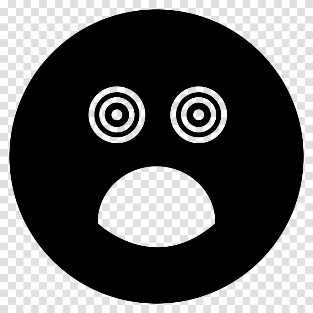 Surprised Square Face With Eyes And Mouth Opened, Disk, Stencil, Logo Transparent Png