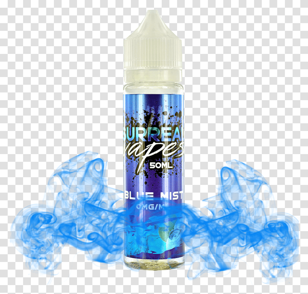 Surreal Vapes 50ml Blue Smoke Effect, Bottle, Spray Can, Tin, Cosmetics Transparent Png