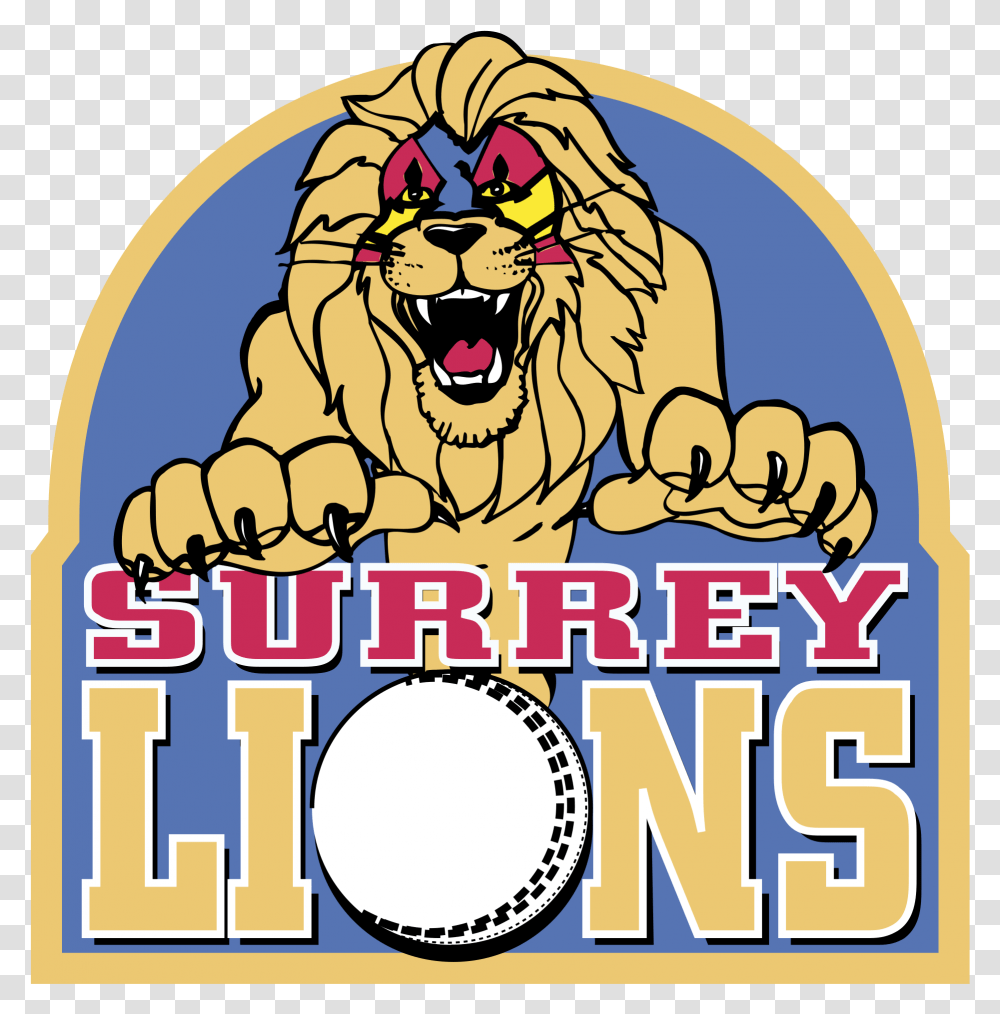 Surrey Lions Logo Surrey Lions, Leisure Activities, Mammal, Animal, Wildlife Transparent Png