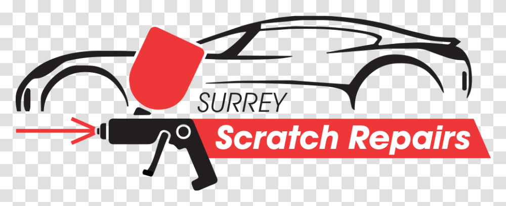 Surrey Scratch Repair Sports Car Outline Clipart Logo Repair Car, Label, Text, Symbol, Sticker Transparent Png