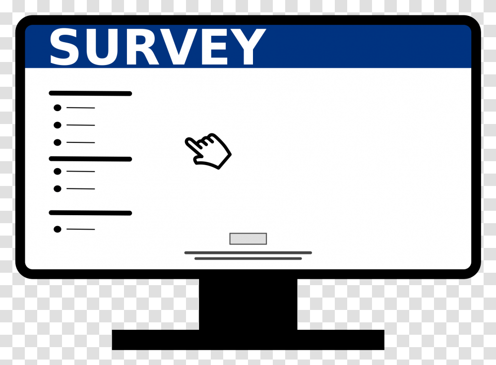Survey Online Monitor Icon Survey Clipart, Screen, Electronics, Plot Transparent Png