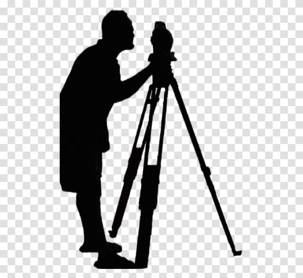 Surveyor Photography Silhouette Surveying, Tripod, Person, Human, Telescope Transparent Png